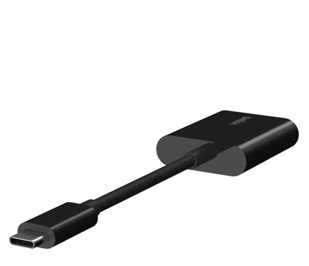 Belkin Adapter 2 USB-C do audio i ładowania PD 60W, czarny - 1330455 - zdjęcie
